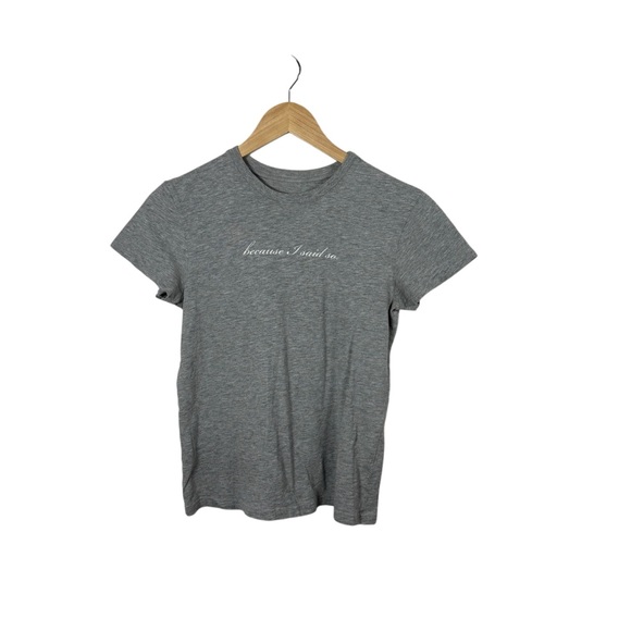 Y2K Lucy “Because I Said So” Classic Crewneck Tee Grey Size XS - Picture 1 of 6